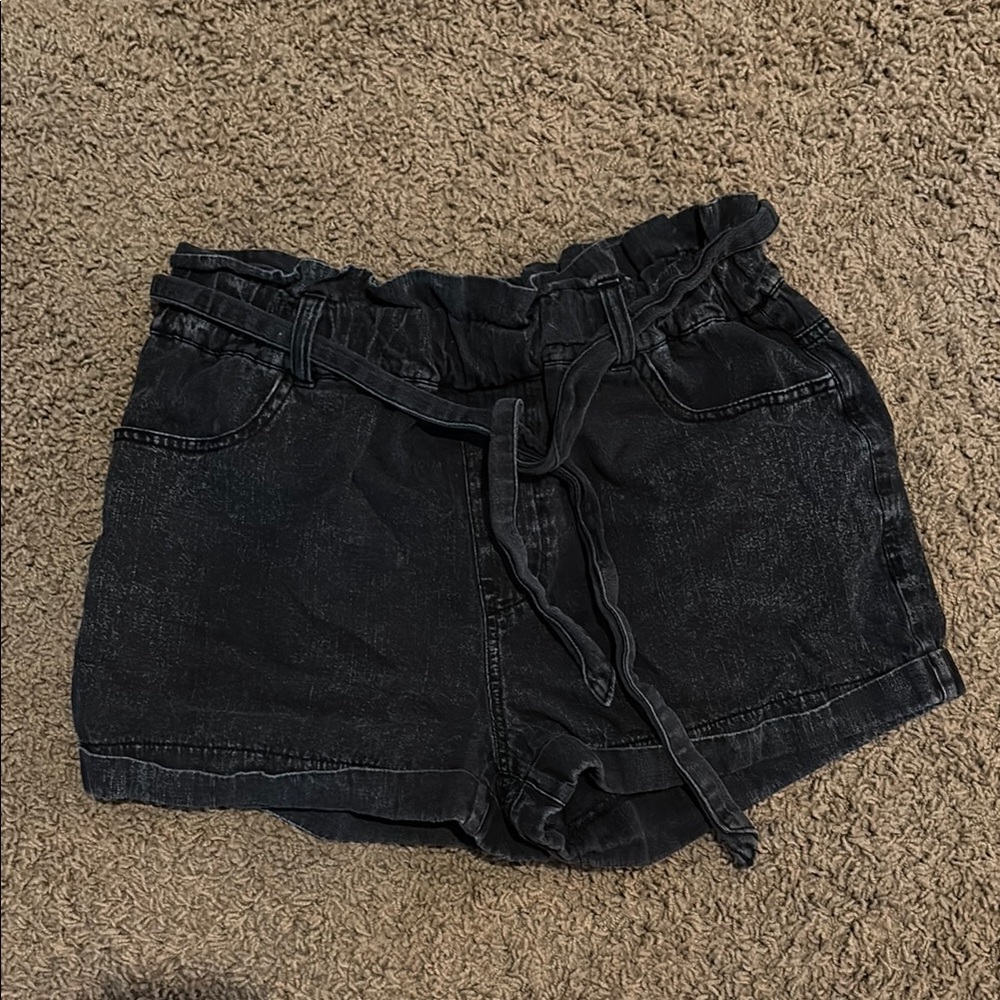 Women's Black Denim Shorts